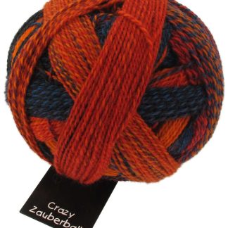 Schoppel Wolle Crazy Zauberball Sh 1537 Autumn Sun is a blend of 75% wool / 25% Bio nylon creating a high twist sock yarn with long colour graduation.