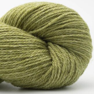 BC Garn Bio Balance Sh 04 Lime is a GOTS certified Organic sport weight yarn, a blend of 55%wool/45%cotton with a melange finish.