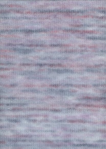 Lang Yarns Kid Color is a softly coloured blend of mohair and silk. This yarn adds interest knitted with another yarn, but warm and light knitted alone.