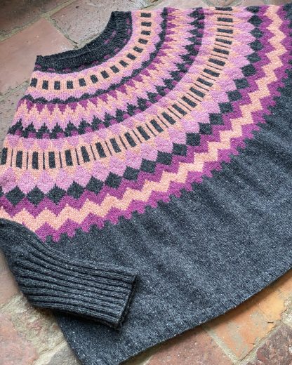 Ninilchik Swoncho by Boyland Knitworks knit in BC Garn Loch Lomond.